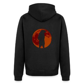 Grizzly Bear Halloween Brown Bear - Unisex Premium Organic Zip Hoodie - black - Back - Nico (187cm)