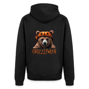 Grizzly Ours Halloween Ours brun - Veste à capuche bio Premium Unisexe - noir - Dos - Nico (187cm)