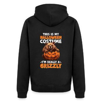 Grizzly Ours Halloween Ours brun - Veste à capuche bio Premium Unisexe - noir - Dos - Nico (187cm)