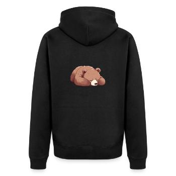 Grizzli Ours brun - Veste à capuche bio Premium Unisexe - noir - Dos - Nico (187cm)
