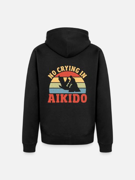Aikido Martial Arts Gift - Unisex Premium Organic Zip Hoodie - black