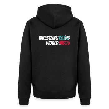 Wrestling Lutteur Wrestling On World Off - Veste à capuche bio Premium Unisexe - noir - Dos - Nico (187cm)