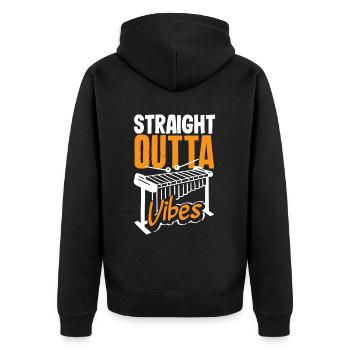 Vibraphon-musikinstrument - Unisex Premium Bio Zip Hoodie - Schwarz - Hinten - Nico (187cm)