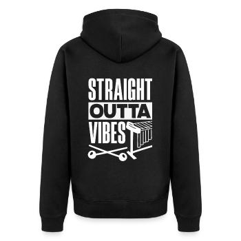 Vibraphon-musikinstrument - Unisex Premium Bio Zip Hoodie - Schwarz - Hinten - Nico (187cm)