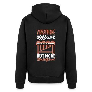 Vibraphon-musikinstrument - Unisex Premium Bio Zip Hoodie - Schwarz - Hinten - Nico (187cm)