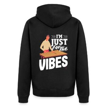 Vibraphon-musikinstrument - Unisex Premium Bio Zip Hoodie - Schwarz - Hinten - Nico (187cm)