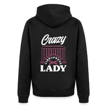 Vibraphon-musikinstrument - Unisex Premium Bio Zip Hoodie - Schwarz - Hinten - Nico (187cm)