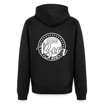 Hop Beer Brewing Craft Beer Malt - Unisex Premium Organic Zip Hoodie - black - Back - Nico (187cm)