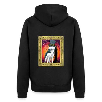 Medieval Wehrwolf Werewolves Wolf Wolves Wolves - Unisex Premium Organic Zip Hoodie - black - Back - Nico (187cm)
