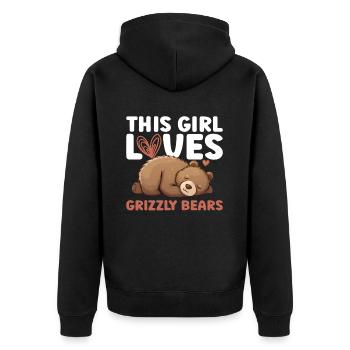 Grizzly Bear Fille Enfants Ours Brun - Veste à capuche bio Premium Unisexe - noir - Dos - Nico (187cm)