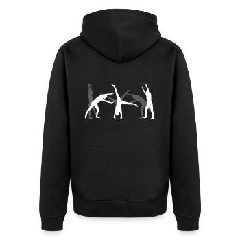 Cool cartwheel gymnast - Unisex Premium Organic Zip Hoodie - black - Back - Nico (187cm)