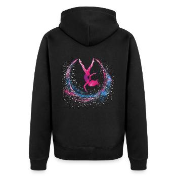 Cool cartwheel gymnast - Unisex Premium Organic Zip Hoodie - black - Back - Nico (187cm)
