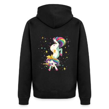 Cool cartwheel gymnast - Unisex Premium Organic Zip Hoodie - black - Back - Nico (187cm)
