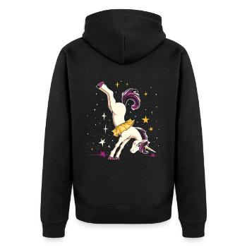Cool cartwheel gymnast - Unisex Premium Organic Zip Hoodie - black - Back - Nico (187cm)