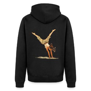Cool cartwheel gymnast - Unisex Premium Organic Zip Hoodie - black - Back - Nico (187cm)
