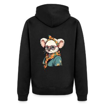 Drôle Koala Maman Mignon Fête Des Mères Amour - Veste à capuche bio Premium Unisexe - noir - Dos - Nico (187cm)