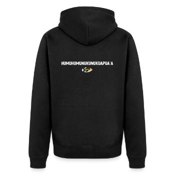 Humuhumunukunukuapua'a Hawaiianischer Riff-Drücker - Unisex Premium Bio Zip Hoodie - Schwarz - Hinten - Nico (187cm)