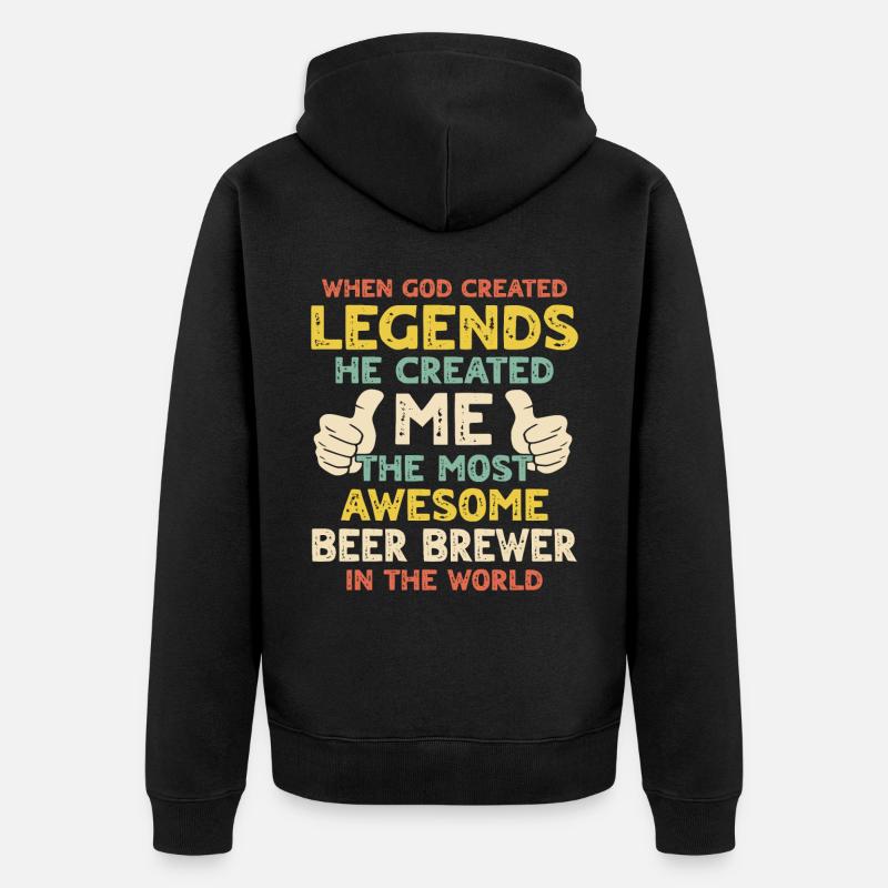 Bierbrauer - Unisex Premium Bio Zip Hoodie - Schwarz