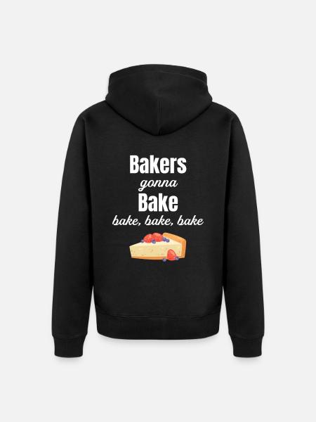 Bäcker, Die Backen, Backen, Backen, - Unisex Premium Bio Zip Hoodie - Schwarz