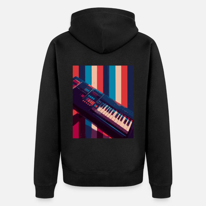 Clavier Keytar Cadeau - Veste à capuche bio Premium Unisexe - noir