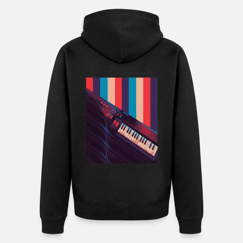 Clavier Keytar Cadeau - Veste à capuche bio Premium Unisexe - noir