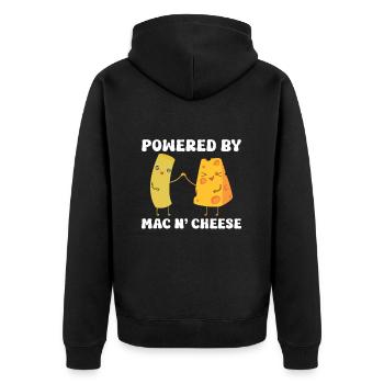Mac And Cheese Makkaroni - Unisex Premium Bio Zip Hoodie - Schwarz - Hinten - Nico (187cm)