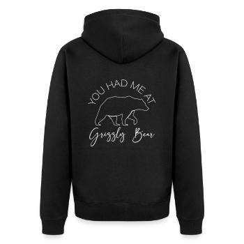 Grizzly Bear Brown Bear Bear - Unisex Premium Organic Zip Hoodie - black - Back - Nico (187cm)