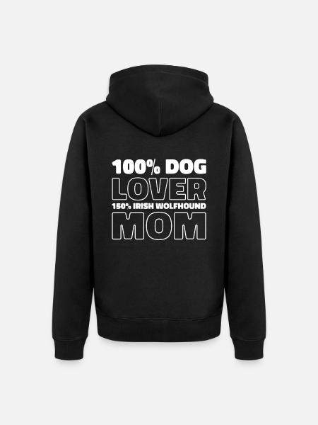 Irish wolfhound - Unisex Premium Organic Zip Hoodie - black