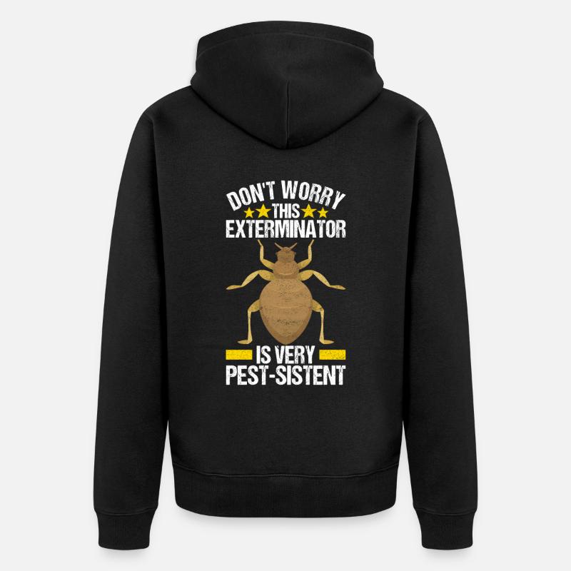 Pest Control Exterminator - Unisex Premium Organic Zip Hoodie - black