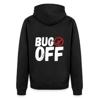 Schädlingsbekämpfung Kammerjäger - Unisex Premium Bio Zip Hoodie - Schwarz - Hinten - Nico (187cm)