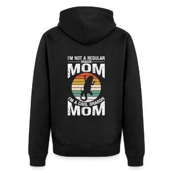 Bärde Drachenliebhaber Pogona Reptile Eidechse - Unisex Premium Bio Zip Hoodie - Schwarz - Hinten - Nico (187cm)