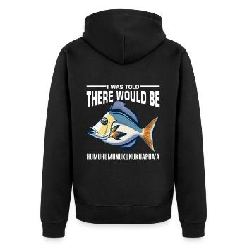 Hawaiian triggerfish Humuhumunukunukuapua'a - Unisex Premium Organic Zip Hoodie - black - Back - Nico (187cm)