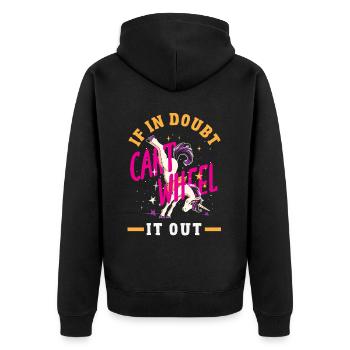 Cool cartwheel gymnastics - Unisex Premium Organic Zip Hoodie - black - Back - Nico (187cm)