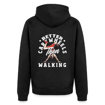 Cool cartwheel gymnastics - Unisex Premium Organic Zip Hoodie - black - Back - Nico (187cm)