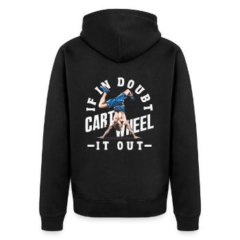 Cool cartwheel gymnastics - Unisex Premium Organic Zip Hoodie - black - Back - Nico (187cm)