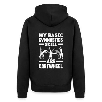 Cool cartwheel gymnastics - Unisex Premium Organic Zip Hoodie - black - Back - Nico (187cm)