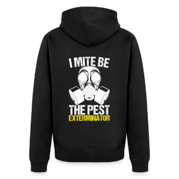 Pest Control Exterminator - Unisex Premium Organic Zip Hoodie - black - Back - Nico (187cm)