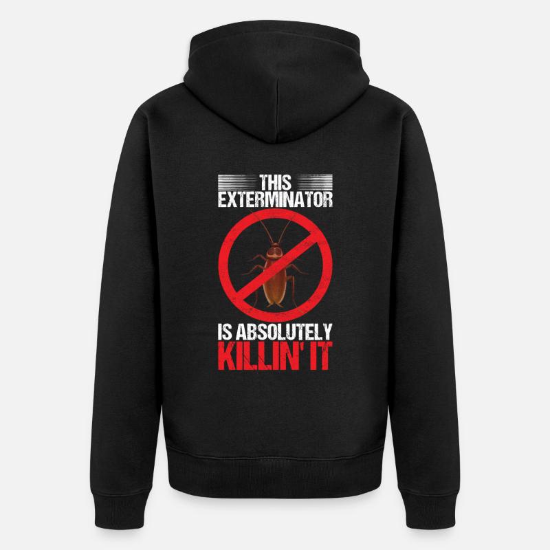 Schädlingsbekämpfung Kammerjäger - Unisex Premium Bio Zip Hoodie - Schwarz