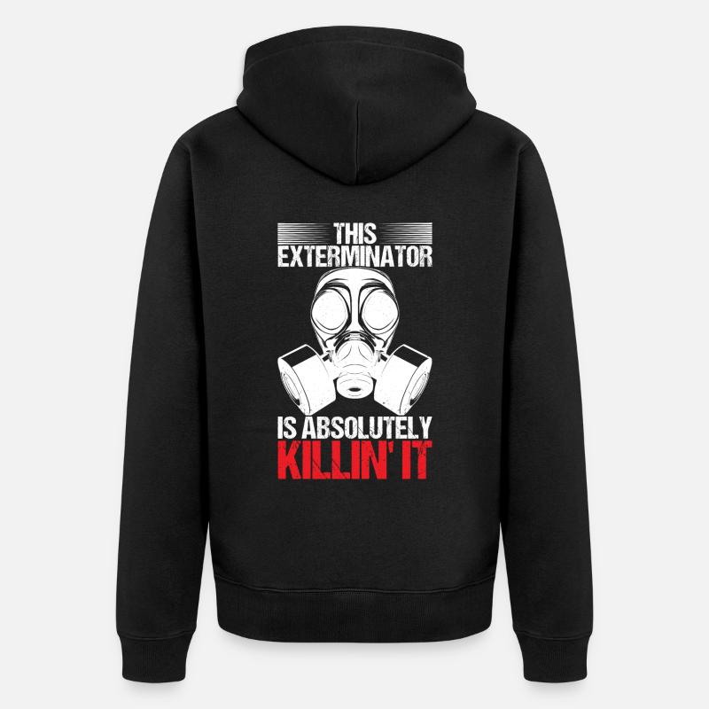 Schädlingsbekämpfung Kammerjäger - Unisex Premium Bio Zip Hoodie - Schwarz