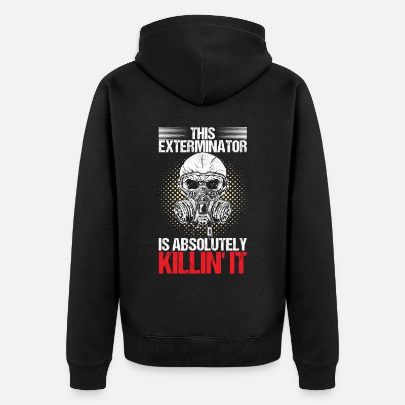 Schädlingsbekämpfung Kammerjäger - Unisex Premium Bio Zip Hoodie - Schwarz