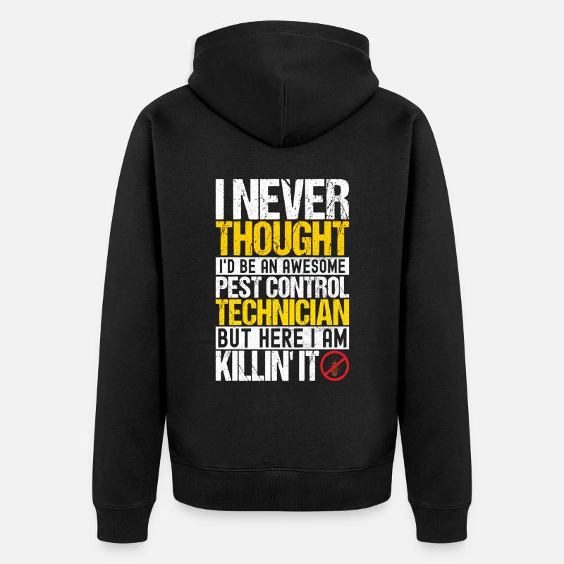 Pest Control Exterminator - Unisex Premium Organic Zip Hoodie - black