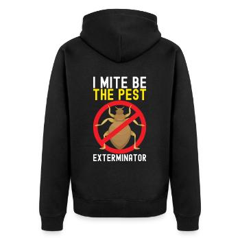 Pest Control Exterminator - Unisex Premium Organic Zip Hoodie - black - Back - Nico (187cm)
