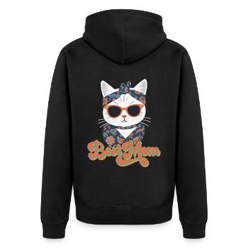 Meilleure Maman Chat Mignon Maman Élégant - Veste à capuche bio Premium Unisexe - noir - Dos - Nico (187cm)