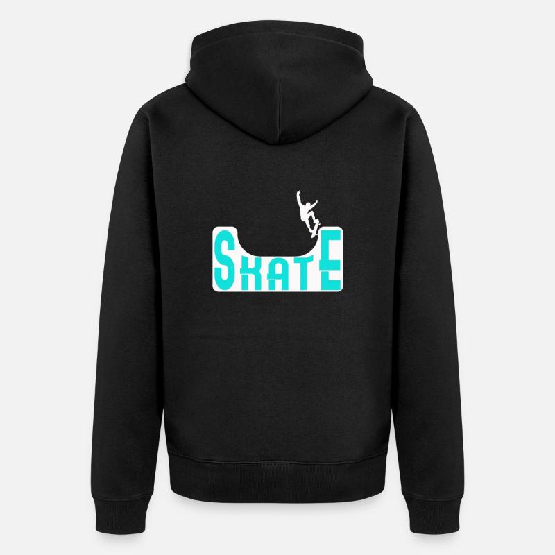 Skate Halfpipe Skateboard - Veste à capuche bio Premium Unisexe - noir