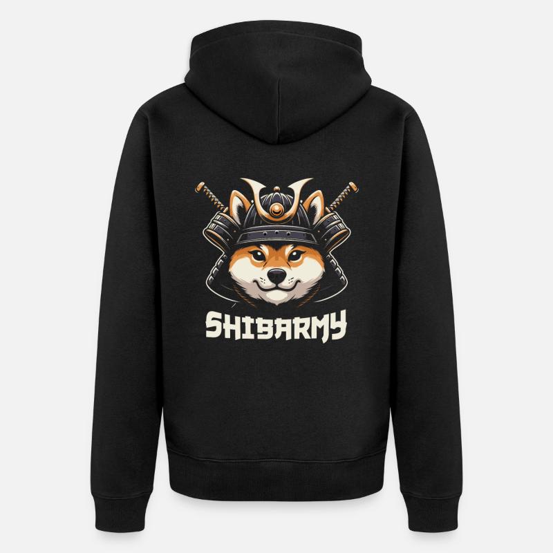 Samurai Ronin Schwertkampf Krieger Geschenk - Unisex Premium Bio Zip Hoodie - Schwarz
