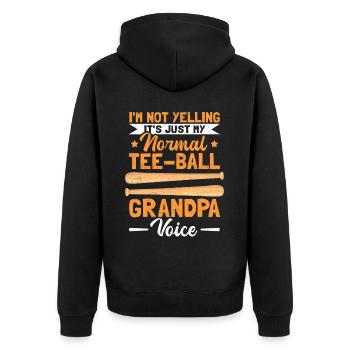 Boule de thé grand-père Tee-Ball Teeball T-Ball cadeau - Veste à capuche bio Premium Unisexe - noir - Dos - Nico (187cm)