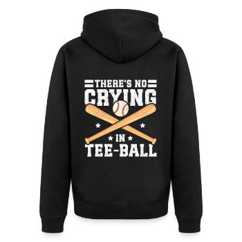 Tee Ball Spieler T-Ball Teeball Tee-Ball Geschenk - Unisex Premium Bio Zip Hoodie - Schwarz - Hinten - Nico (187cm)