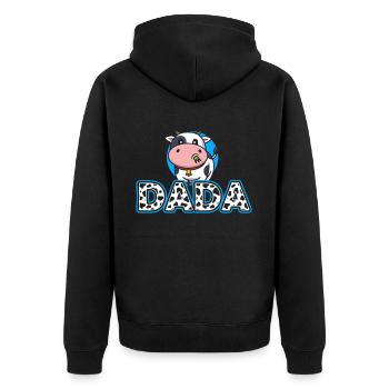 Dad Cowboy Birthday Family Matching Party - Unisex Premium Organic Zip Hoodie - black - Back - Nico (187cm)