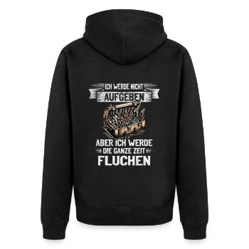 N’abandonnez jamais, jurez de manière créative ! - Veste à capuche bio Premium Unisexe - noir - Dos - Nico (187cm)