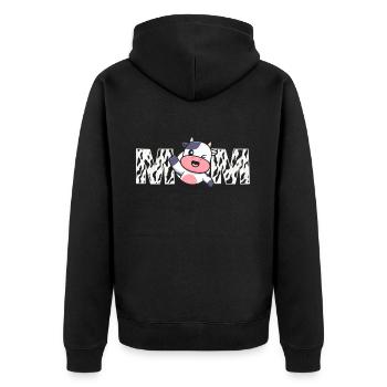 Mère Cowboy anniversaire famille match partie - Veste à capuche bio Premium Unisexe - noir - Dos - Nico (187cm)